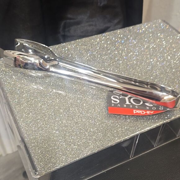 All-Clad Stainless Steel 9.5" Serving Tongs - Picture 7 of 9